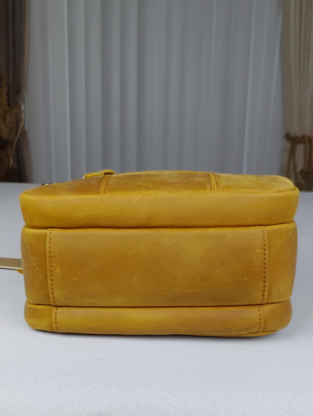 Jack & Chris Men's Compact Leather Crossbody Messanger Bag.